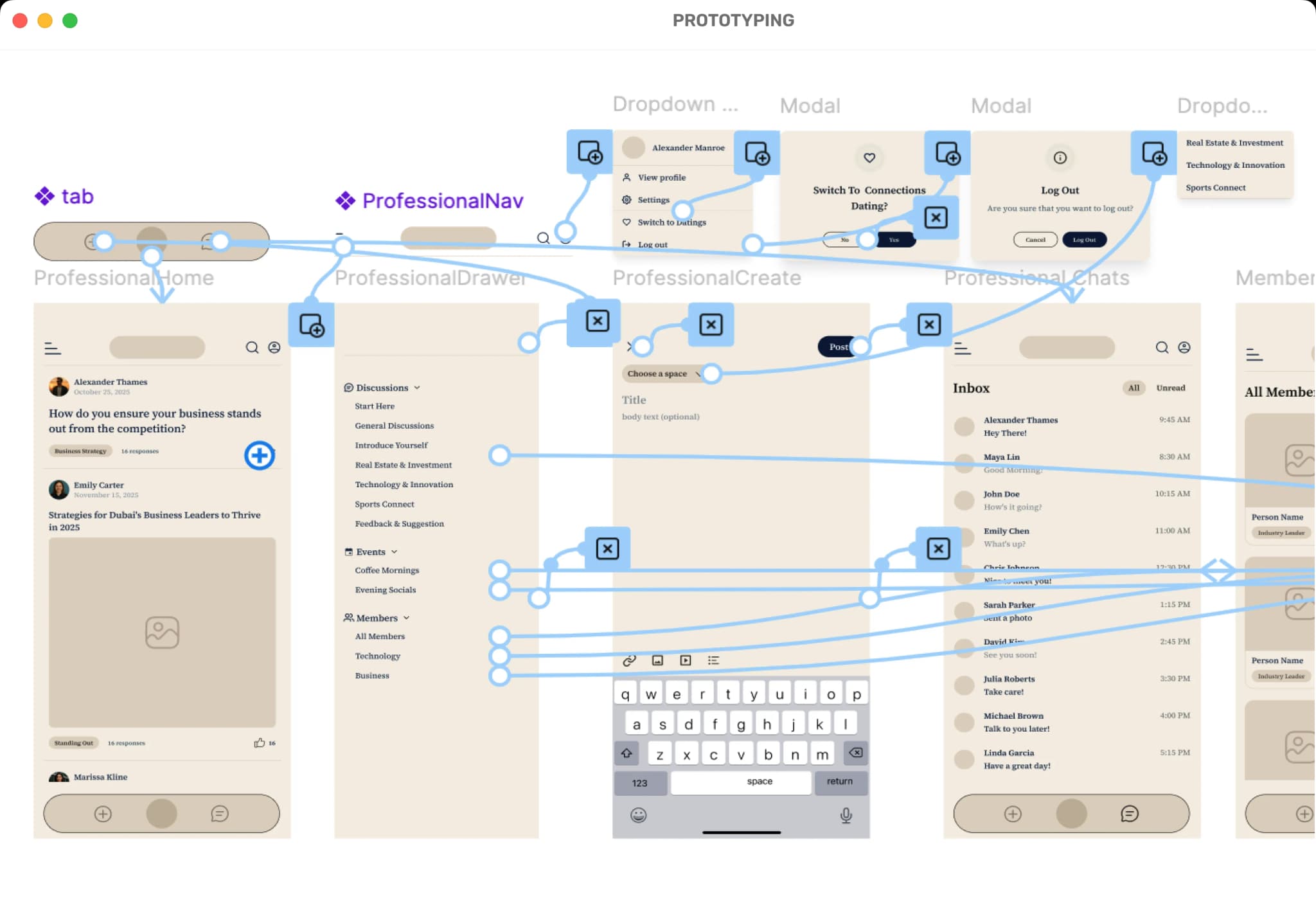 Mobile app prototypes showcase
